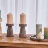 DF-BB-CASA52-featured-1 Rook Small Candlestick - Grey/Brown Marble