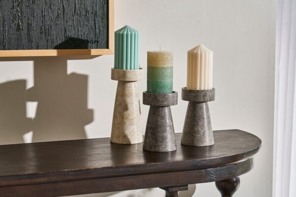 DF-BB-CASA54-featured-1 Rook Medium Candlestick - Cream Marble