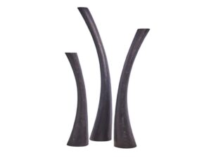 DF-BB-CASA56-L-featured Tusk Tall Candlestick Set of 3- Black