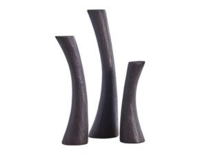 DF-BB-CASA56-S-featured Tusk Small Candlestick -Set of 3- Black