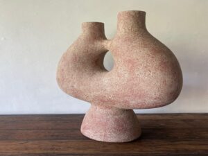 Lyre Vase - Antique Red
