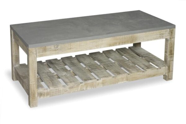 Bergen Coffee Table with Faux Concrete Top