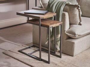 DF-BB-CHEV03-featured Chevron Tall Nest of 2 Supper Tables