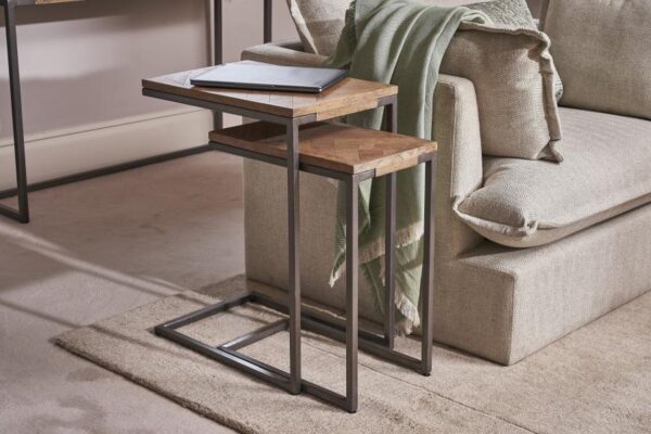 Chevron Tall Nest of 2 Supper Tables