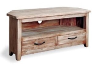 Aged Pine Corner TV Unit
