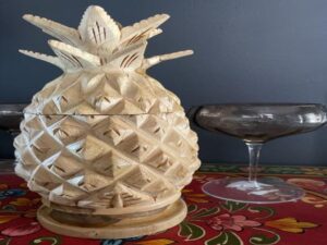 Wooden Pineapple Pot - Natural (Pack of 2)