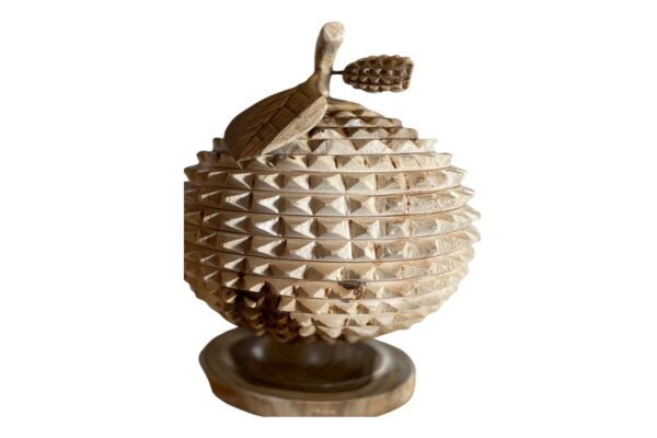 Wooden Durian Pot - Natural (Pack of 2)