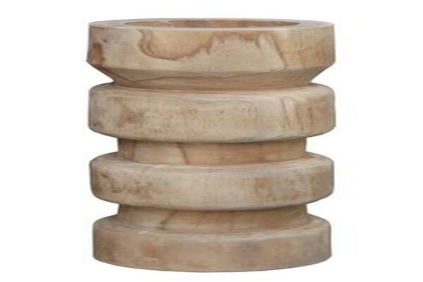 Chunky White Wash King Candlesticks - Set of 2