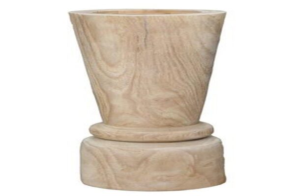 Chunky White Wash Queen Candlesticks - set of 2