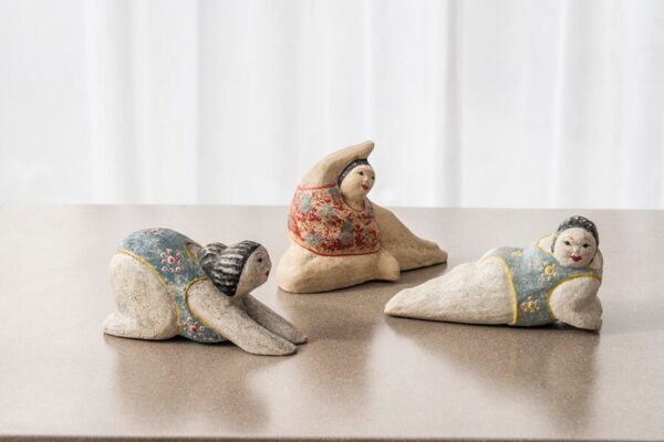 Set of 3 Yoga Ladies- Fully Painted
