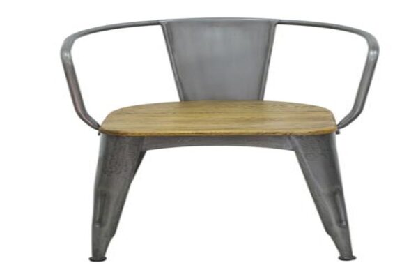 RE-Engineered Navy Chair Mango Seat Gunmetal