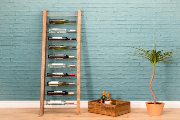 RE-Engineered Leaning 9 bottle Wine Rack