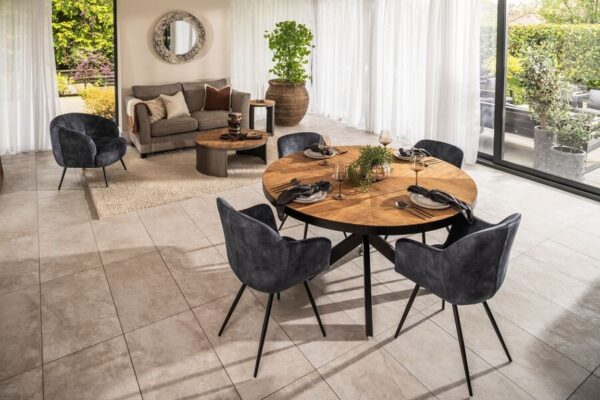 Enzo Dining / Occasional chair- charcoal