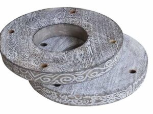 Carved Folk Hanging Planter