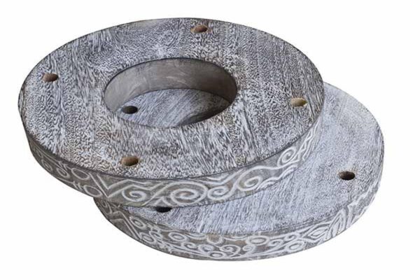 Carved Folk Hanging Planter
