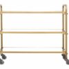 Gatsby Drinks Trolley Gold with Glass shelves
