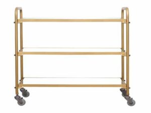 Gatsby Drinks Trolley Gold with Glass shelves