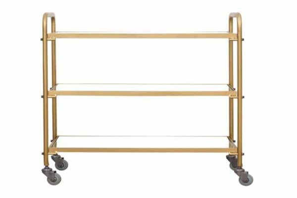 Gatsby Drinks Trolley Gold with Glass shelves