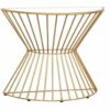 Gatsby Demilune Console Gold with Glass Top