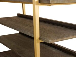 Gatsby Tall Shelf Unit Black and Gold