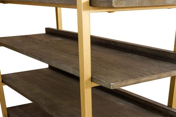 Gatsby Tall Shelf Unit Black and Gold