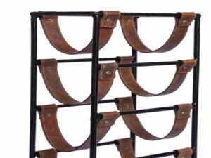 DF-BB-GLAD02-featured Tall leather sling Wine Rack - 5 bottle
