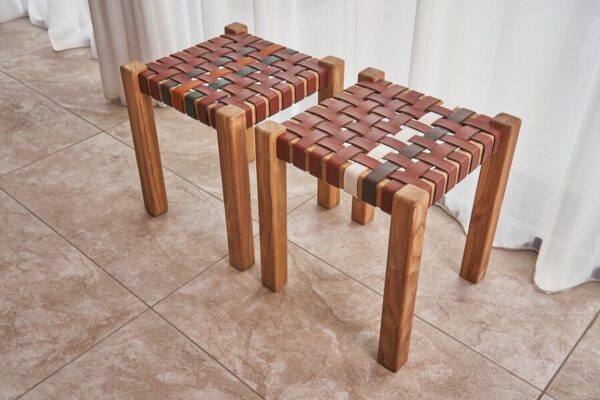 Set of 2 Gladstone Striped Stools