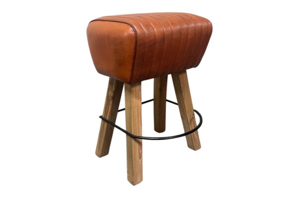 Gladstone Pommel Stool Tan