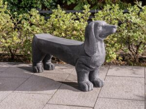 Dachshund Bench  - Old White