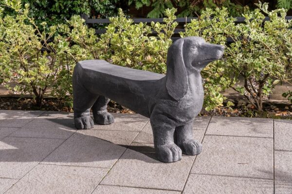 Dachshund Bench  - Old White