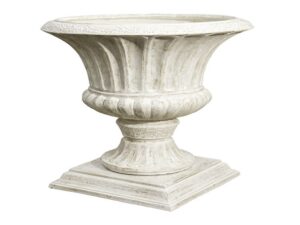 Large Classic French Urn - Antique White Wash
