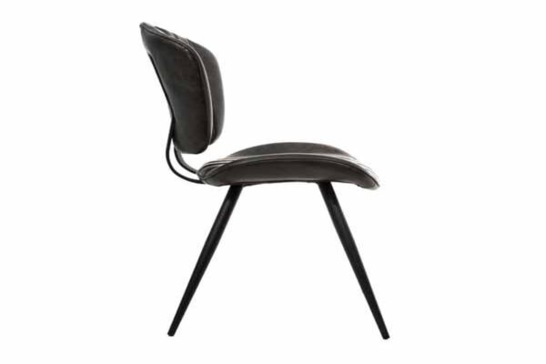 Healey Vegan Leather Chair Grey SET OF 2
