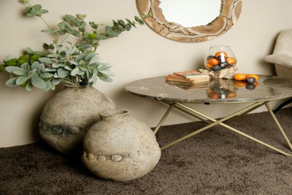 Large Buttoned Pot - Sand