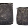 Set of 2 Eliptical Vase - Granite