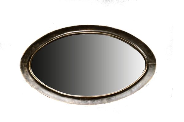 Oval Mirror - Black Gold
