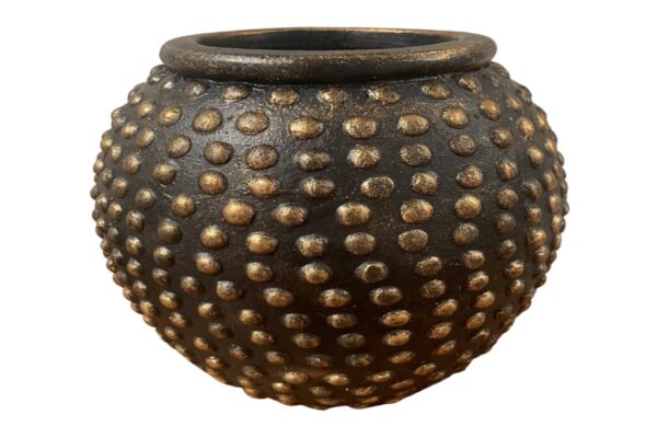 Set of Studded Pots - Black Gold (Pack of 2 sets)