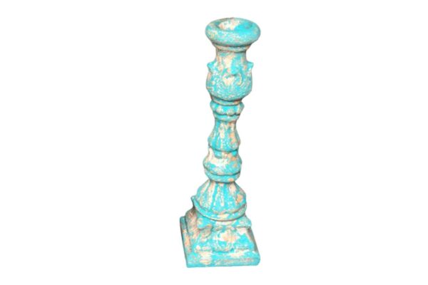 Ornate Pillar - Medium - Antique Blue