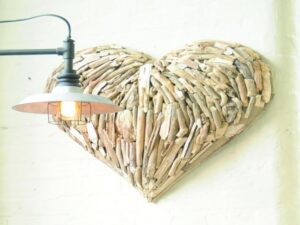 Driftwood Heart Large Wall Deco