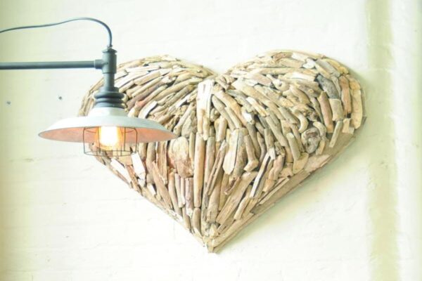 Driftwood Heart Large Wall Deco