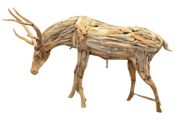 Driftwood Style Stag - Grazing