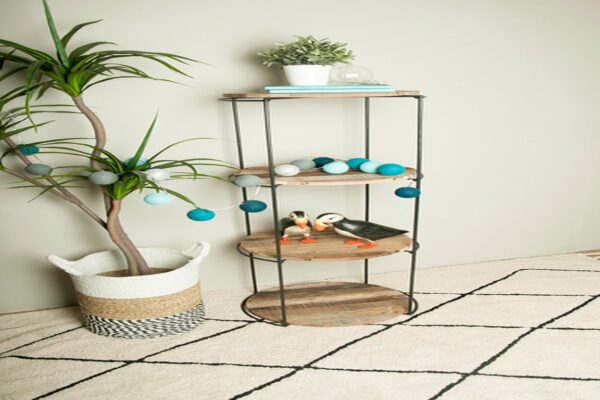 KLEO Boatwood Round Rack with 4 shelves
