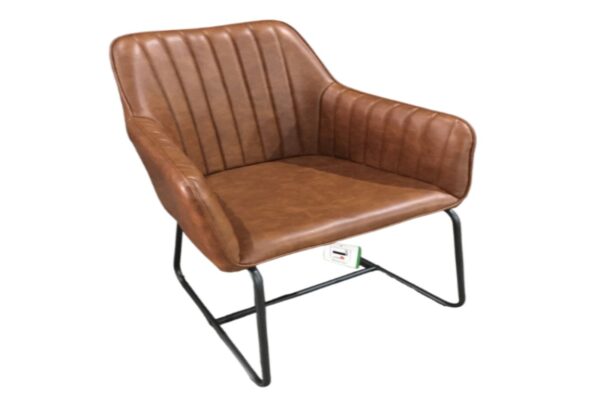 Lancia Dining Chair Vegan Leather Tan SET OF 2