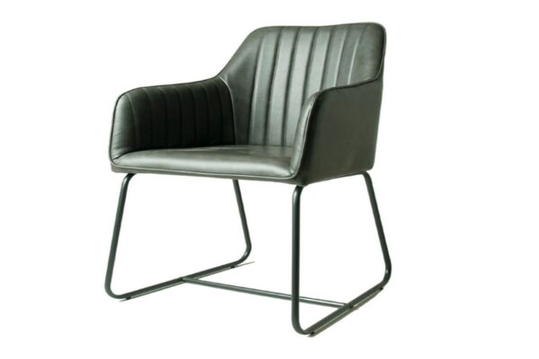 Lancia Dining Chair Vegan Leather Forest Green SET OF 2