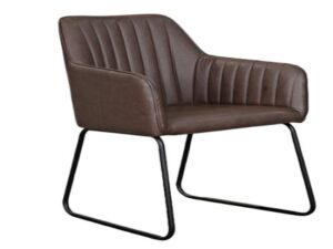 Lancia Dining Chair Vegan Leather Chestnut SET OF 2