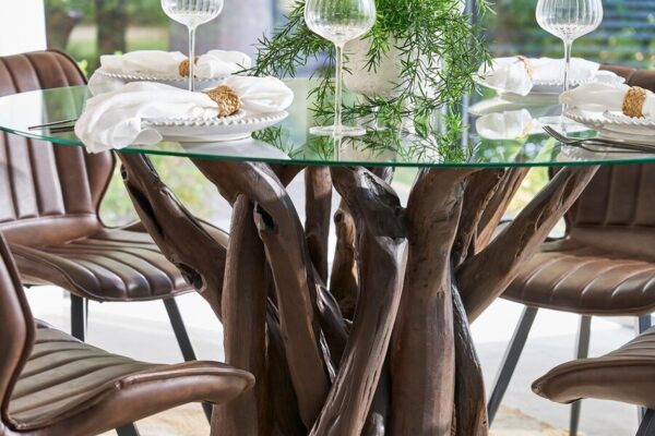 DF-BB-LAW153-C-featured-1 Leila Round Dining Table 130cm CHOCOLATE