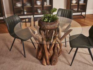 Leila Branchwood Round Dining Table 130cm