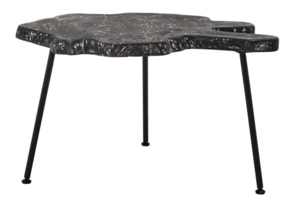 Charcoal Teak Slice Coffee Table