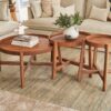 Reclaimed teak - Occasional tables- set of 3