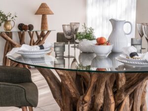 Leila Round Dining Table 160cm (10mm glass)