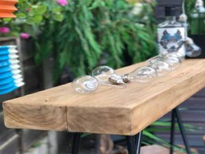Natural Teak Root Drinks Table 25cm Deep